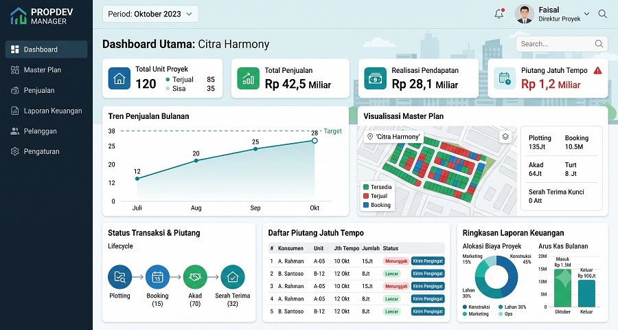 Aplikasi Perumahan, Penjualan Perumahan dan Laporan Keuangan