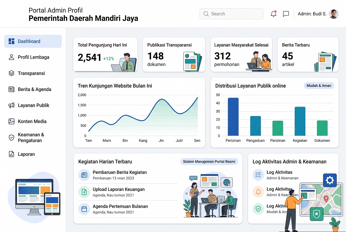 Website Profil Pemerintahan Lembaga Daerah