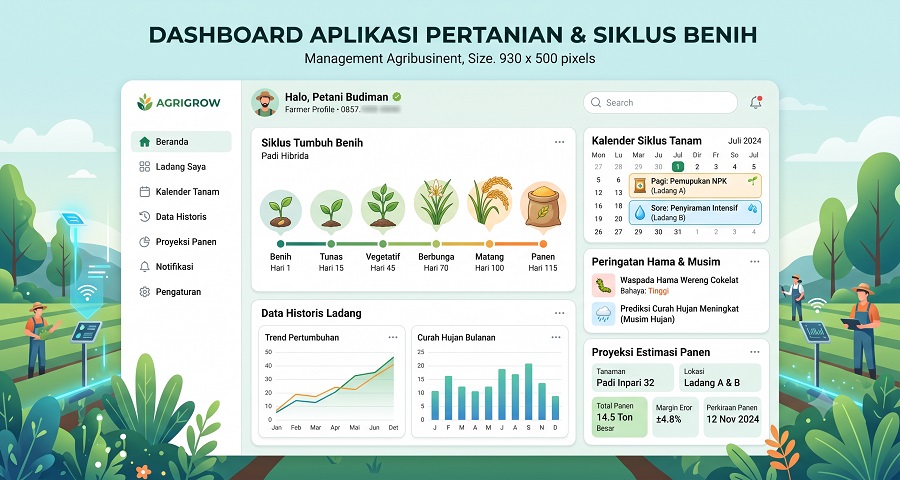 Aplikasi Pertanian dan Siklus Tumbuh Benih