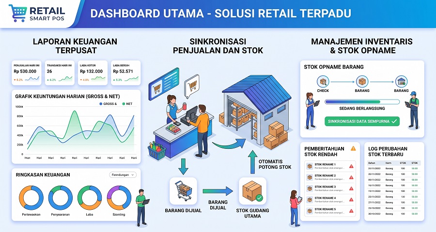 Aplikasi Kasir lengkap dengan Stok Opname Barang dan Laporan Keuangan