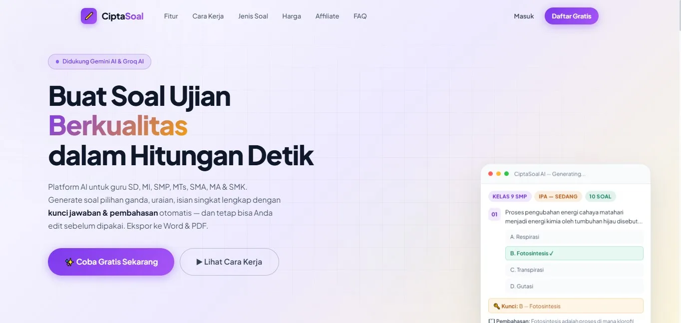 Cipta Soal  - Generator SOAL dalam Hitungan Detik
